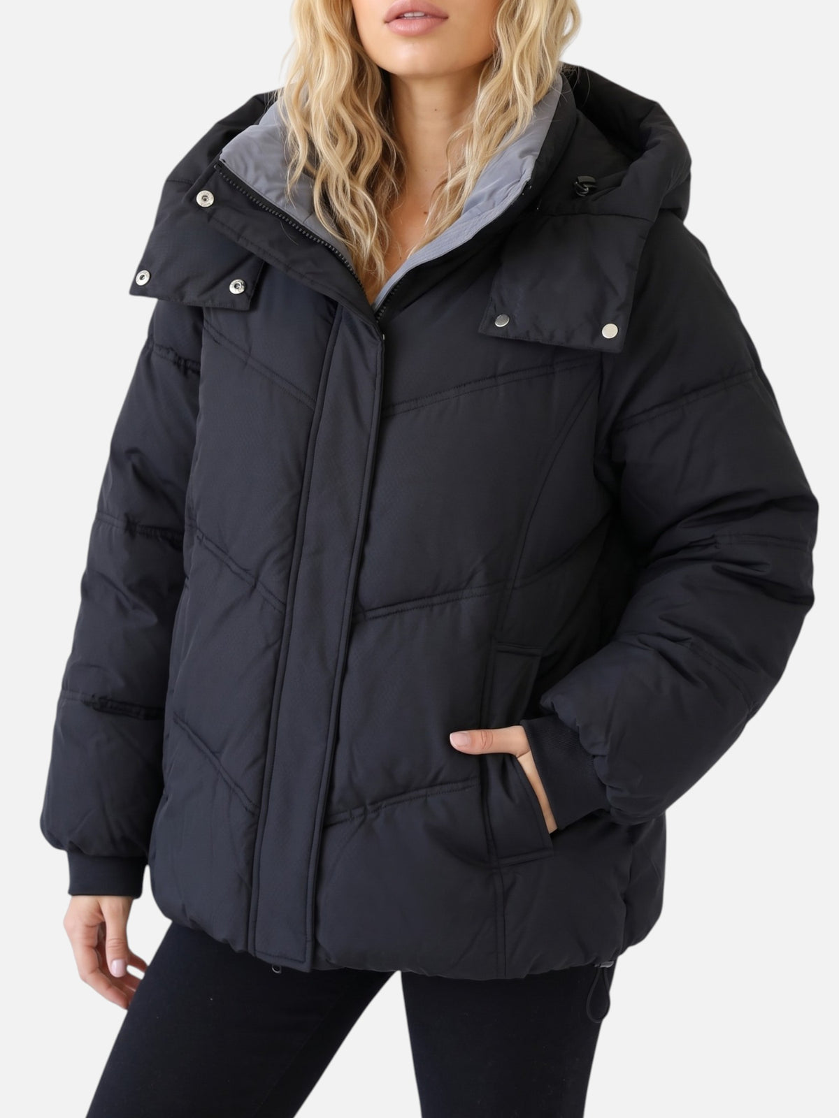 Doudoune Femme Oversize à Capuche