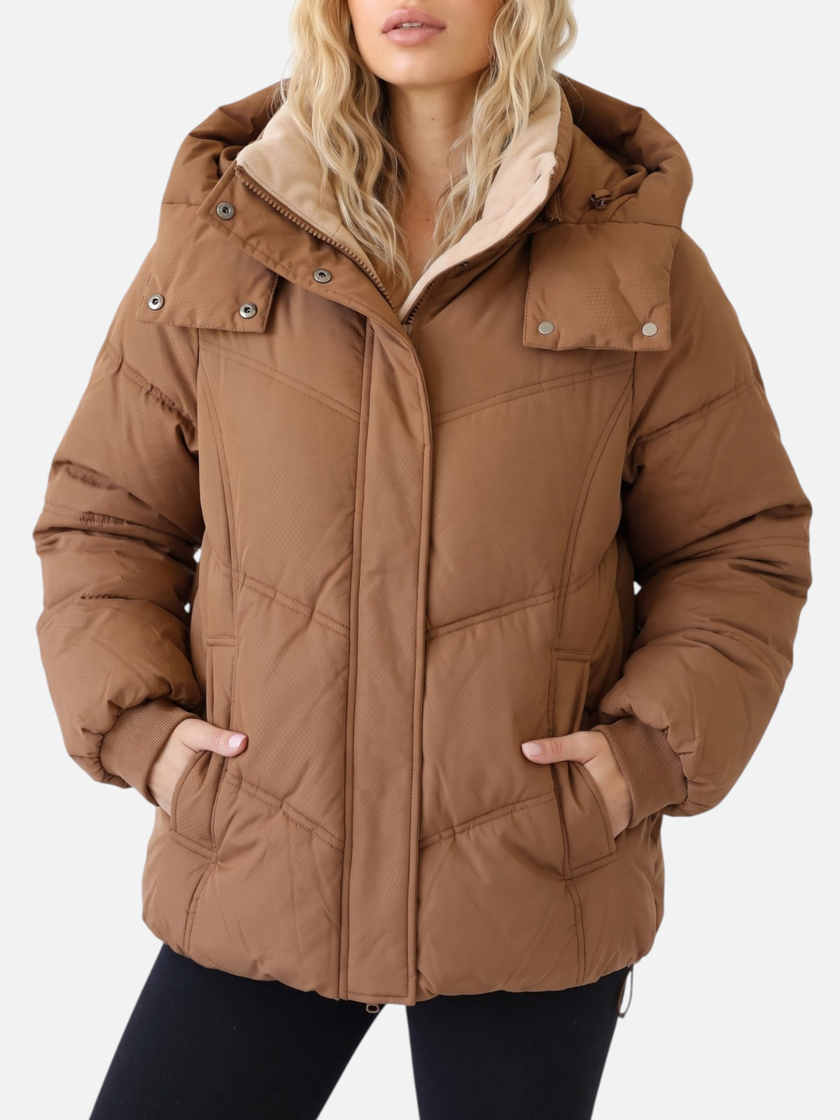 Doudoune Femme Oversize à Capuche