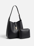 Sac Hobo Femme Cuir Fermoir Tournant Avec Pochette