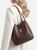 Sac Hobo Femme Cuir Fermoir Tournant Avec Pochette