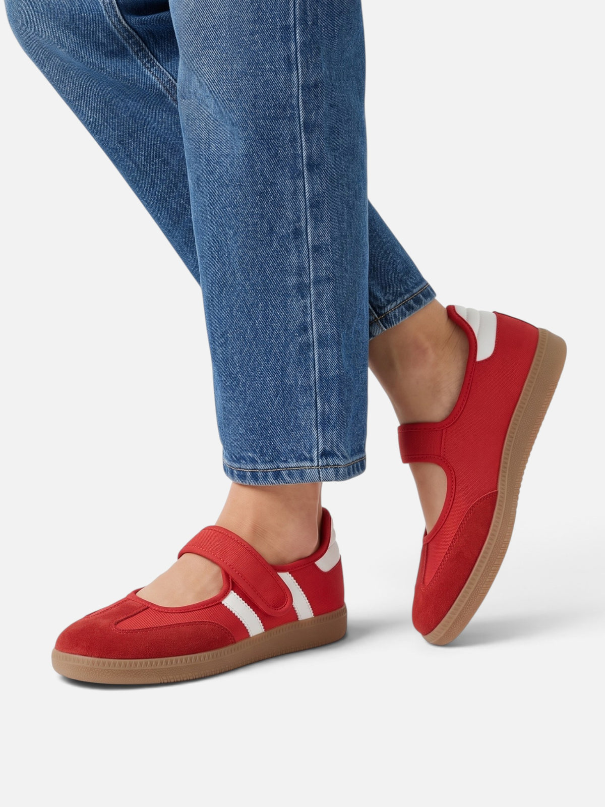 Baskets Style Salomé Femme Rayures Contrastées