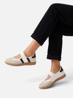 Baskets Style Salomé Femme Rayures Contrastées