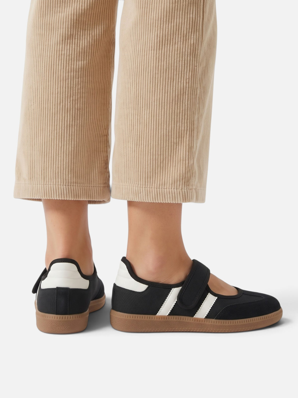 Baskets Style Salomé Femme Rayures Contrastées