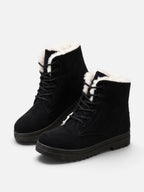 Women's Fur Lined Lace Up Ankle Boots