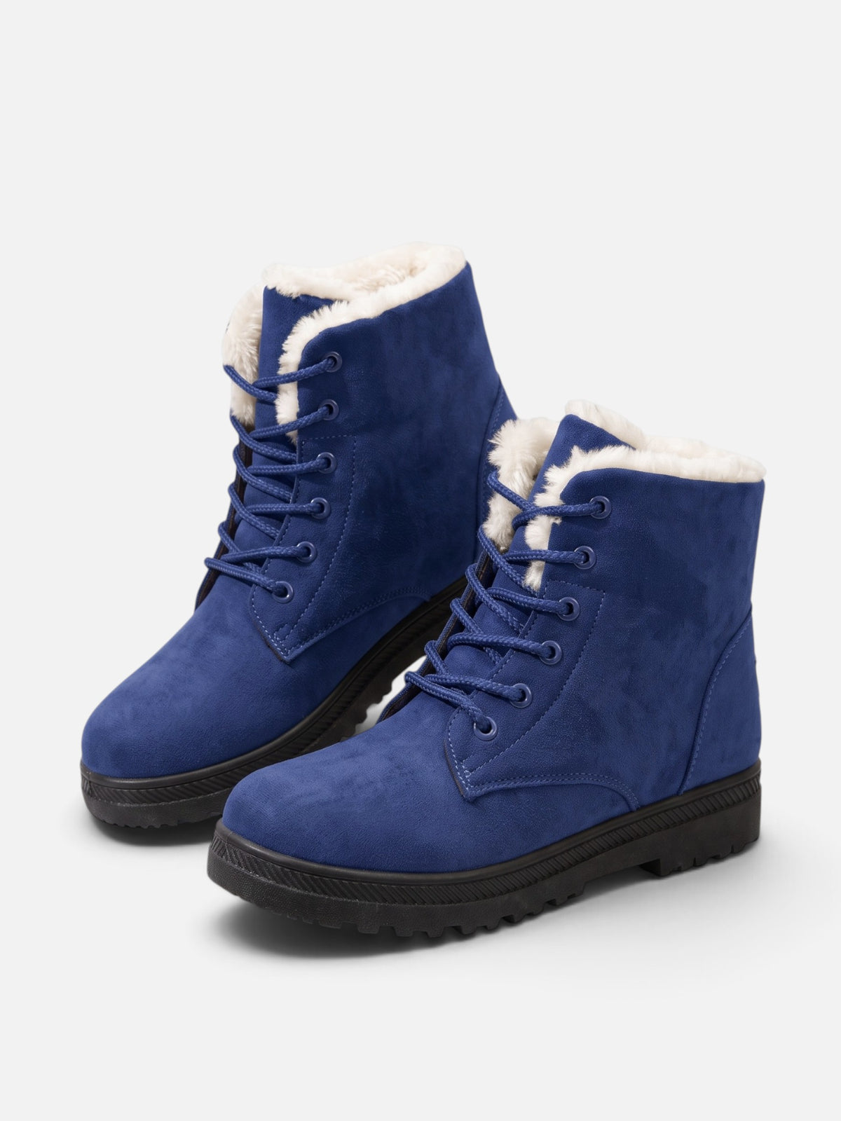 Women's Fur Lined Lace Up Ankle Boots