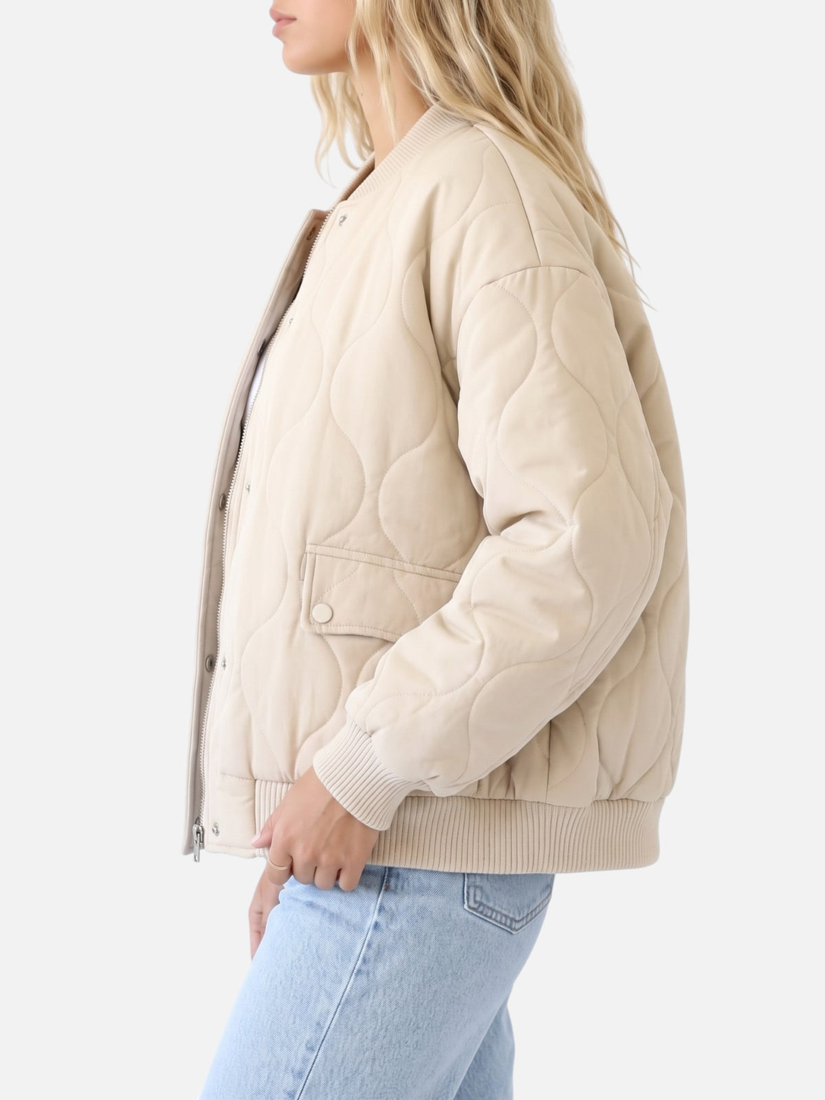 Bomber Femme Matelassé Zippé