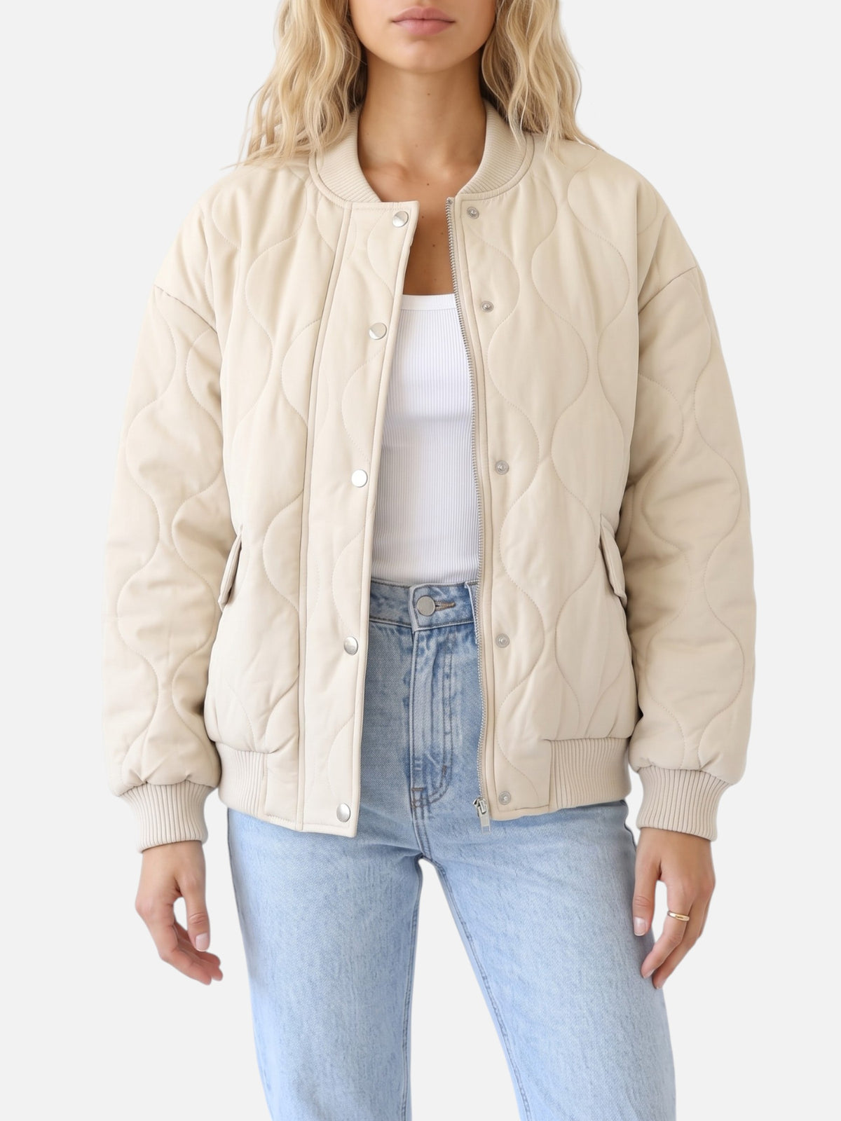 Bomber Femme Matelassé Zippé