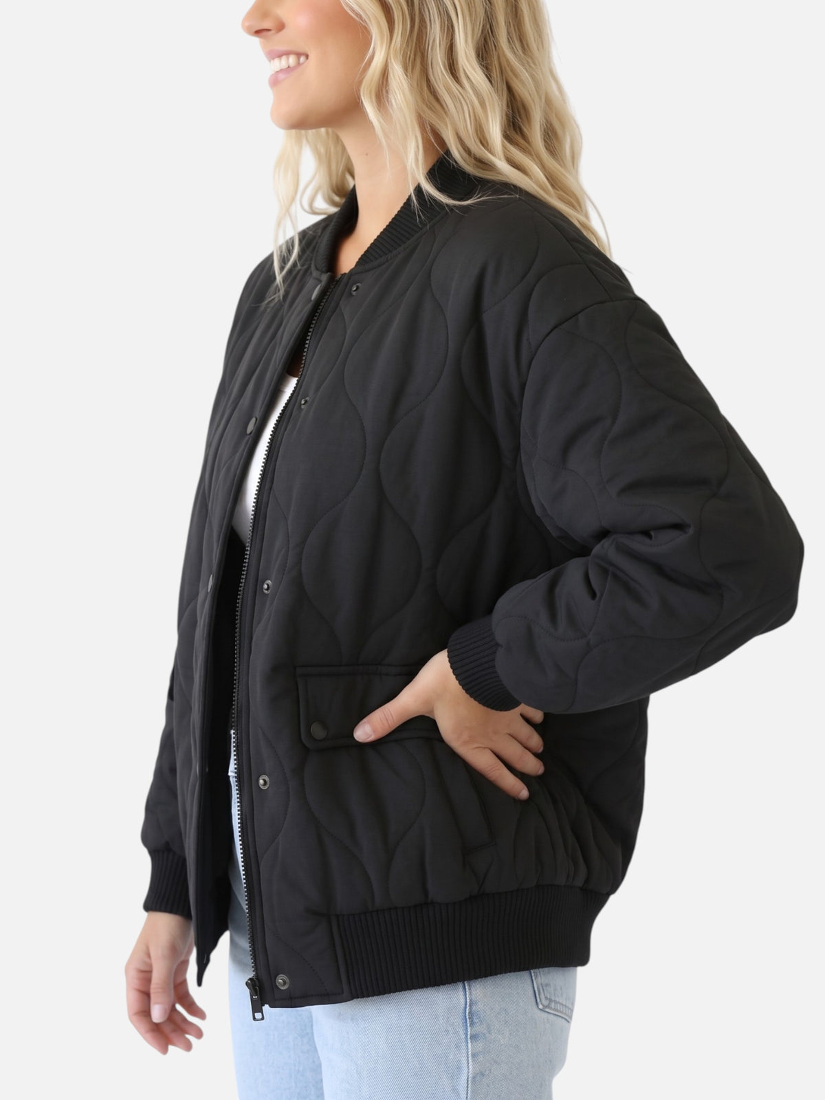 Bomber Femme Matelassé Zippé