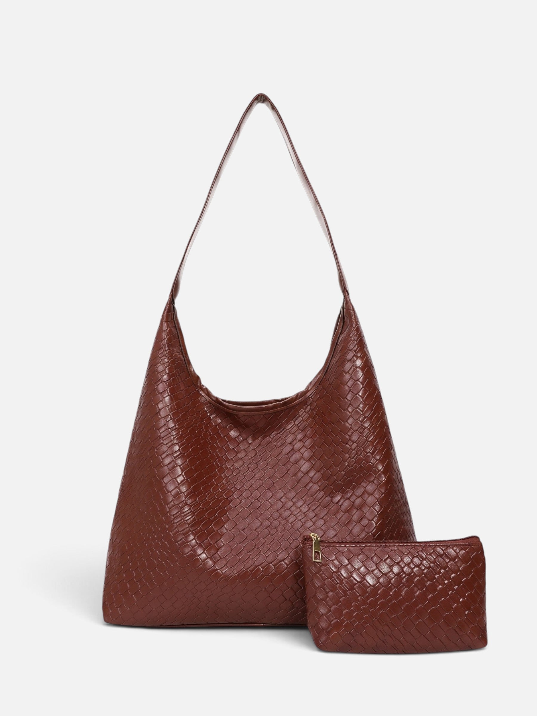 Sac Hobo Femme Tressé Avec Pochette