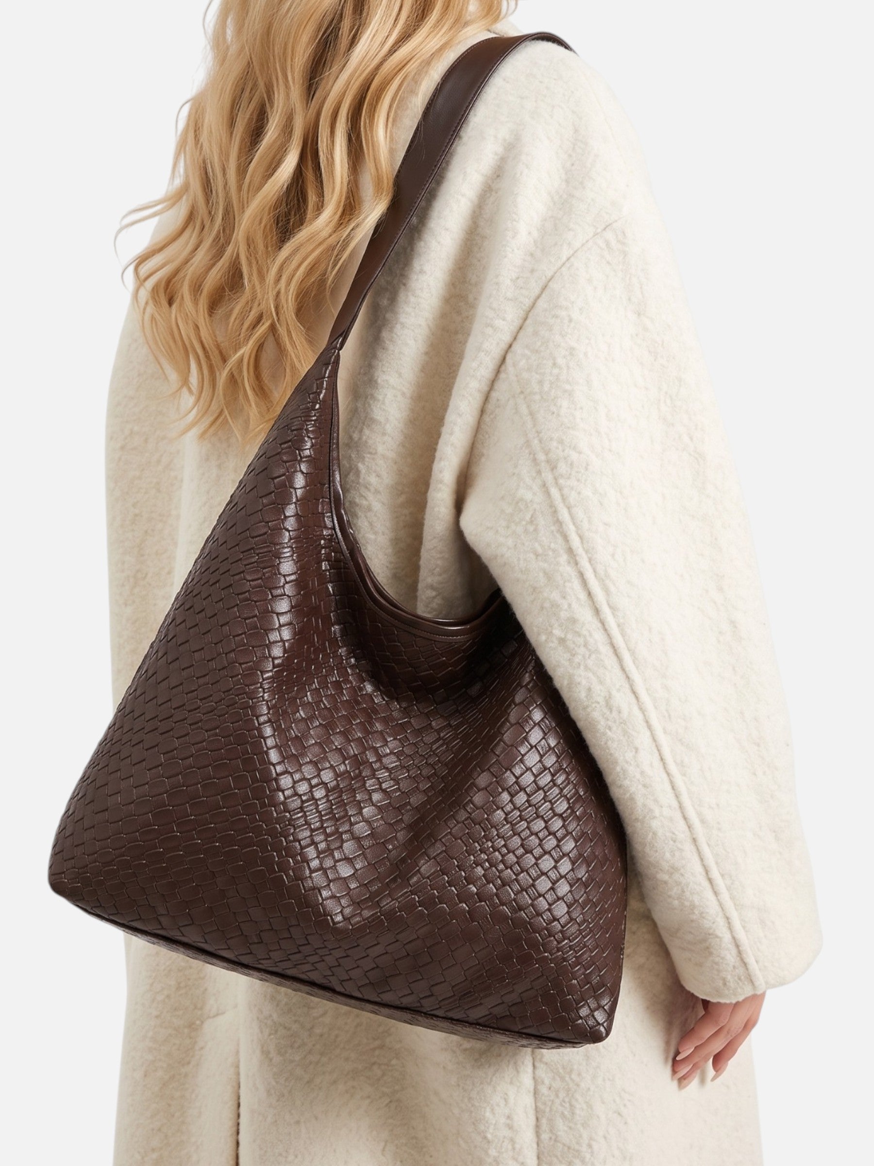 Sac Hobo Femme Tressé Avec Pochette
