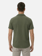 Textured short-sleeve shirt for men
