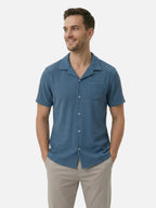 Textured short-sleeve shirt for men