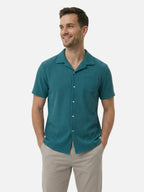 Textured short-sleeve shirt for men