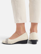 Women's Suede Look Diamante Bow Detail Ballet Flats