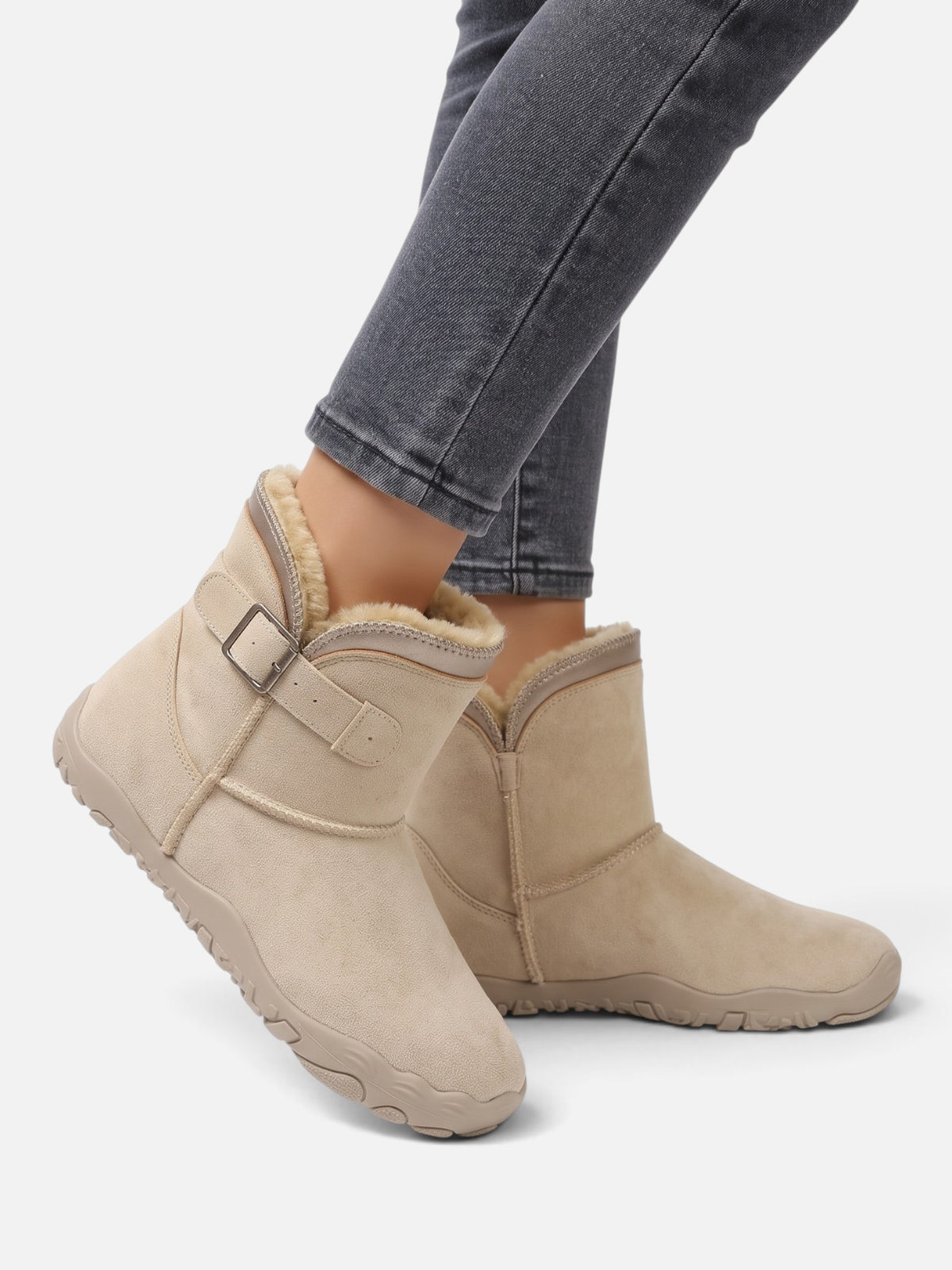Bottines Femme Fourrées à Boucle