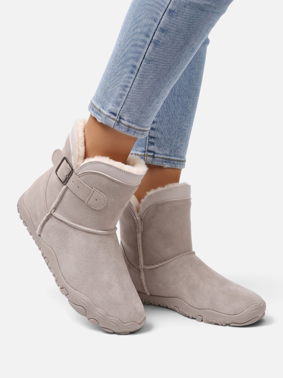 Bottines Femme Fourrées à Boucle