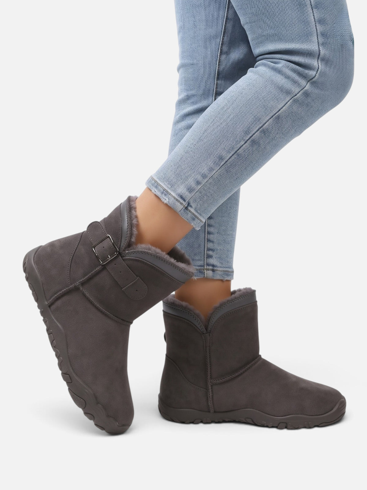 Bottines Femme Fourrées à Boucle