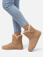Bottines Femme Fourrées à Boucle