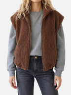 Gilet Sherpa Femme Zippé
