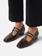 Salomés Cuir Femme Double Bride