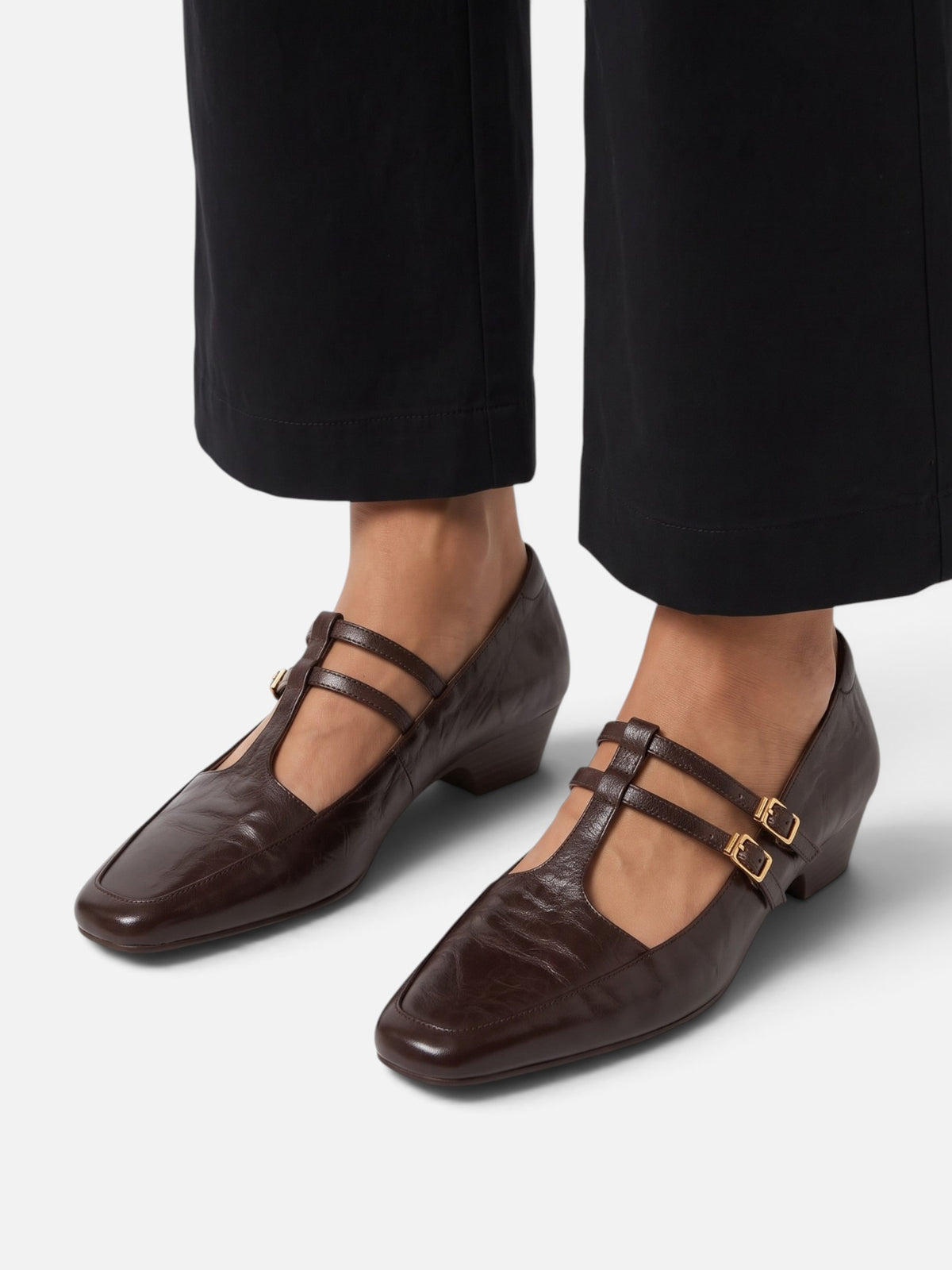 Salomés Cuir Femme Double Bride