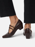 Salomés Cuir Femme Double Bride