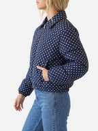 Blouson Bombardier Femme Court à Pois