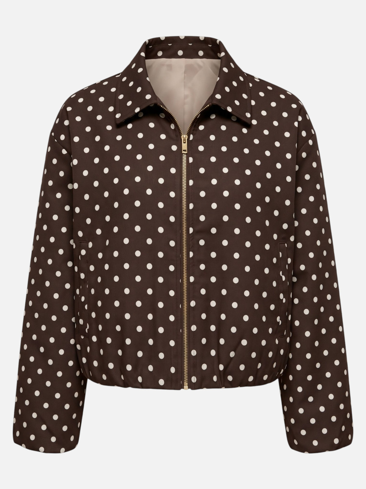Blouson Bombardier Femme Court à Pois