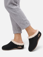 Chaussons Mules Femme Fausse Fourrure