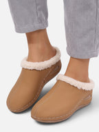 Chaussons Mules Femme Fausse Fourrure