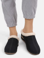 Chaussons Mules Femme Fausse Fourrure