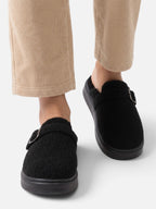 Chaussons Femme Plateforme Peluche à Boucle