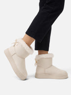 Bottines Femme Fourrées Suédine à Noeud