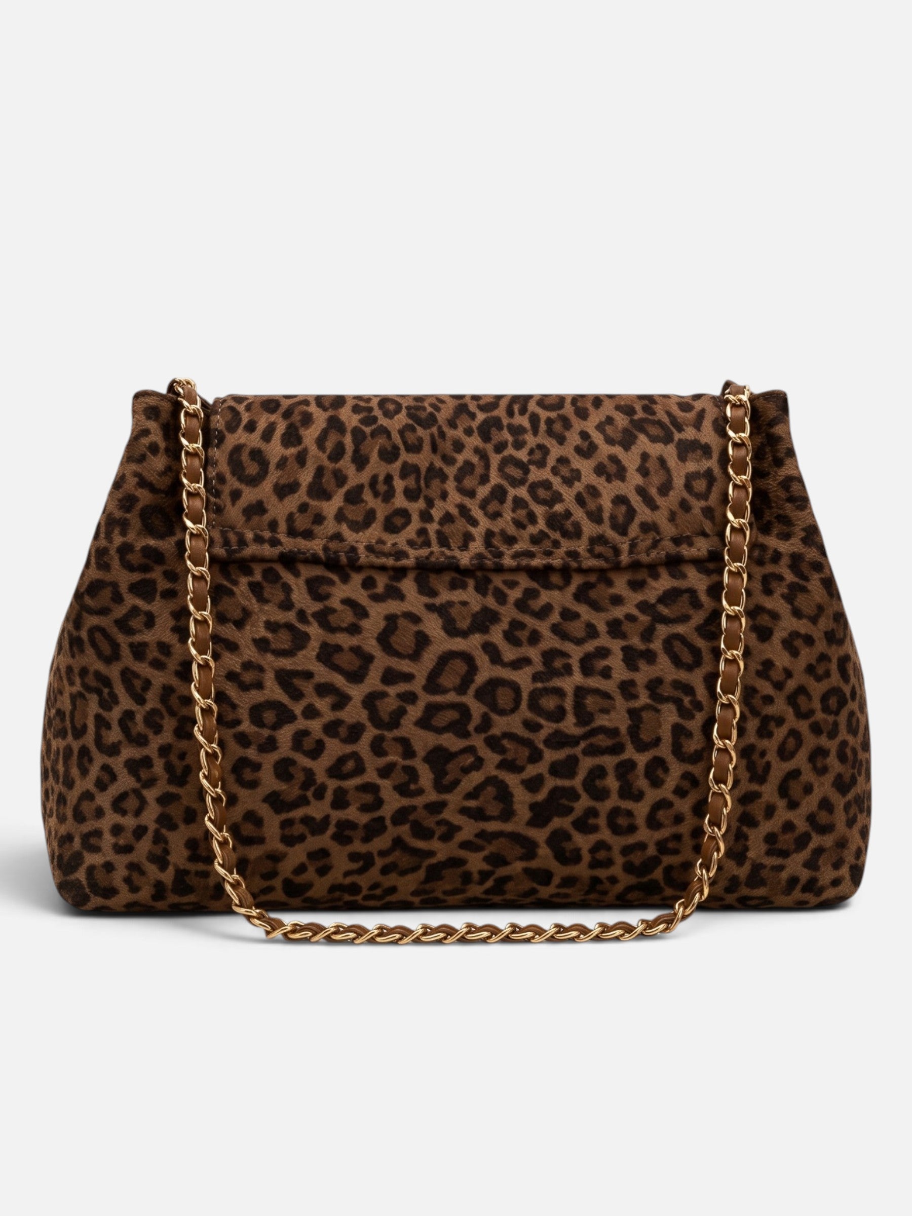 Sac Porté Épaule Femme Imprimé Léopard à Chaîne