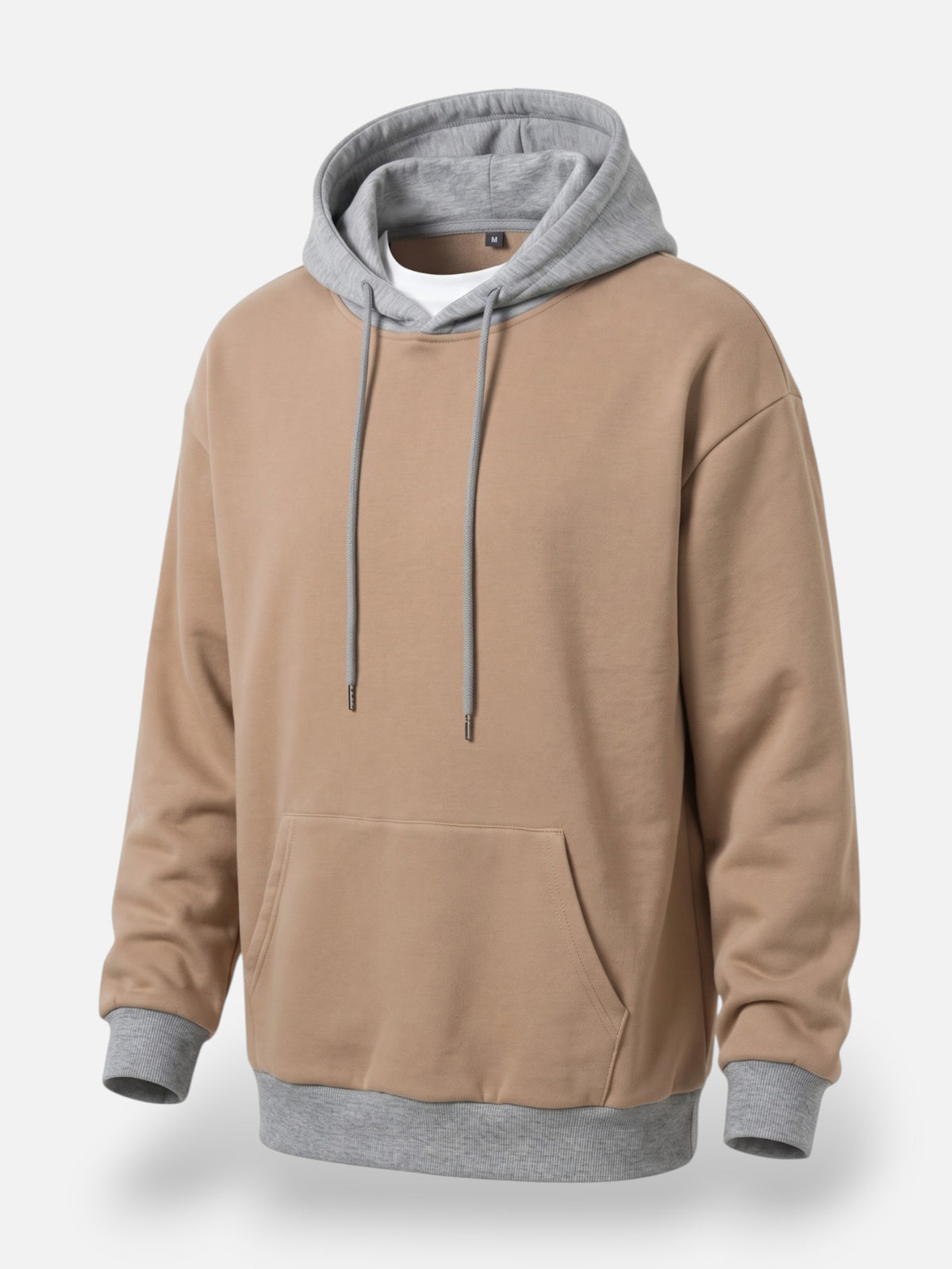 Men's Colour Block Drawstring Hoodie