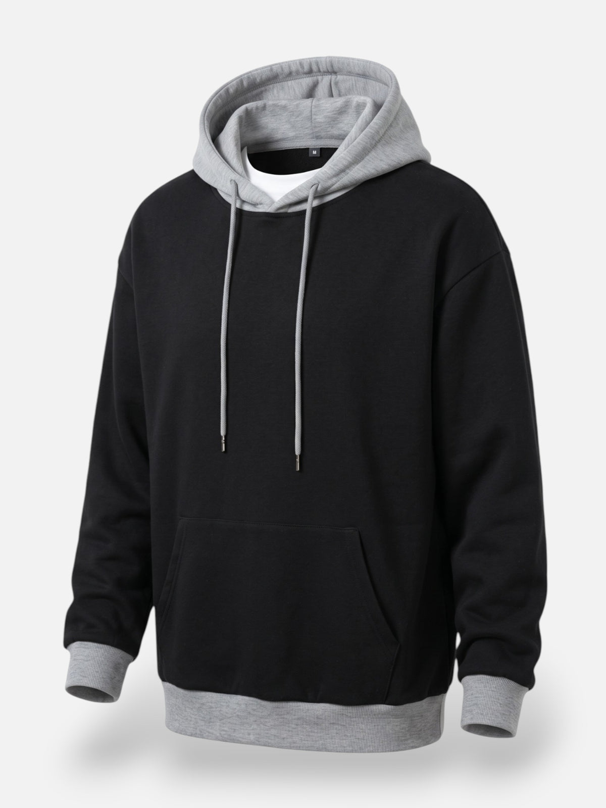Men's Colour Block Drawstring Hoodie