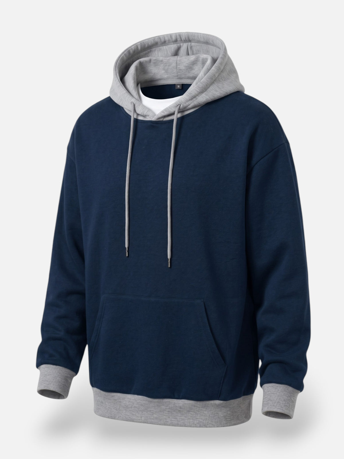 Men's Colour Block Drawstring Hoodie