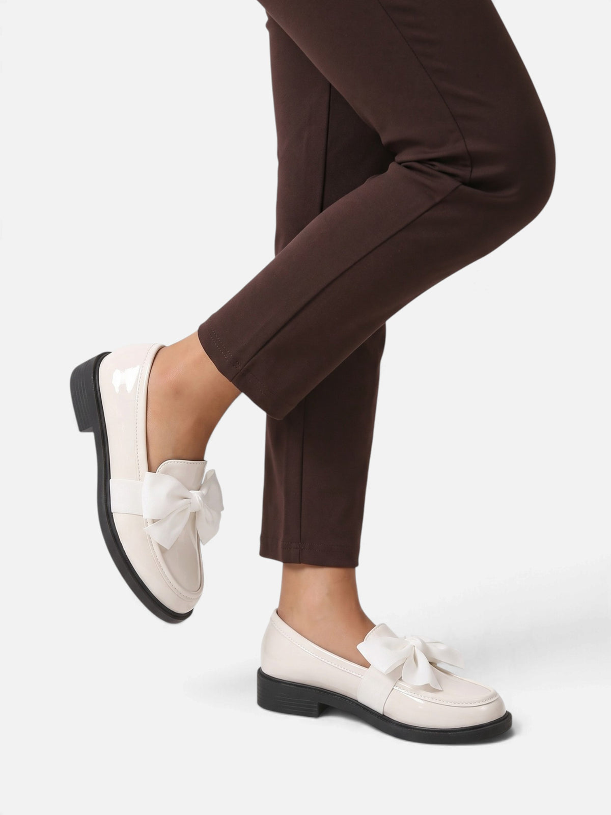 Mocassins Femme Vernis Noeud