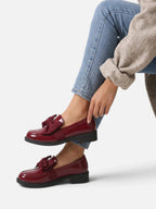 Mocassins Femme Vernis Noeud