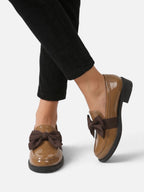 Mocassins Femme Vernis Noeud