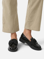 Mocassins Femme Vernis Noeud