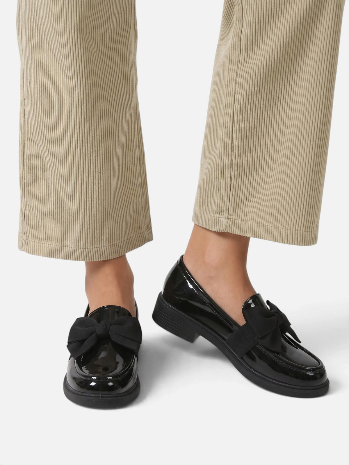 Mocassins Femme Vernis Noeud