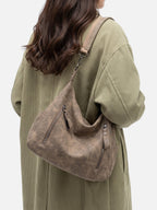 Sac Hobo Femme Multi-Poches Simili Cuir