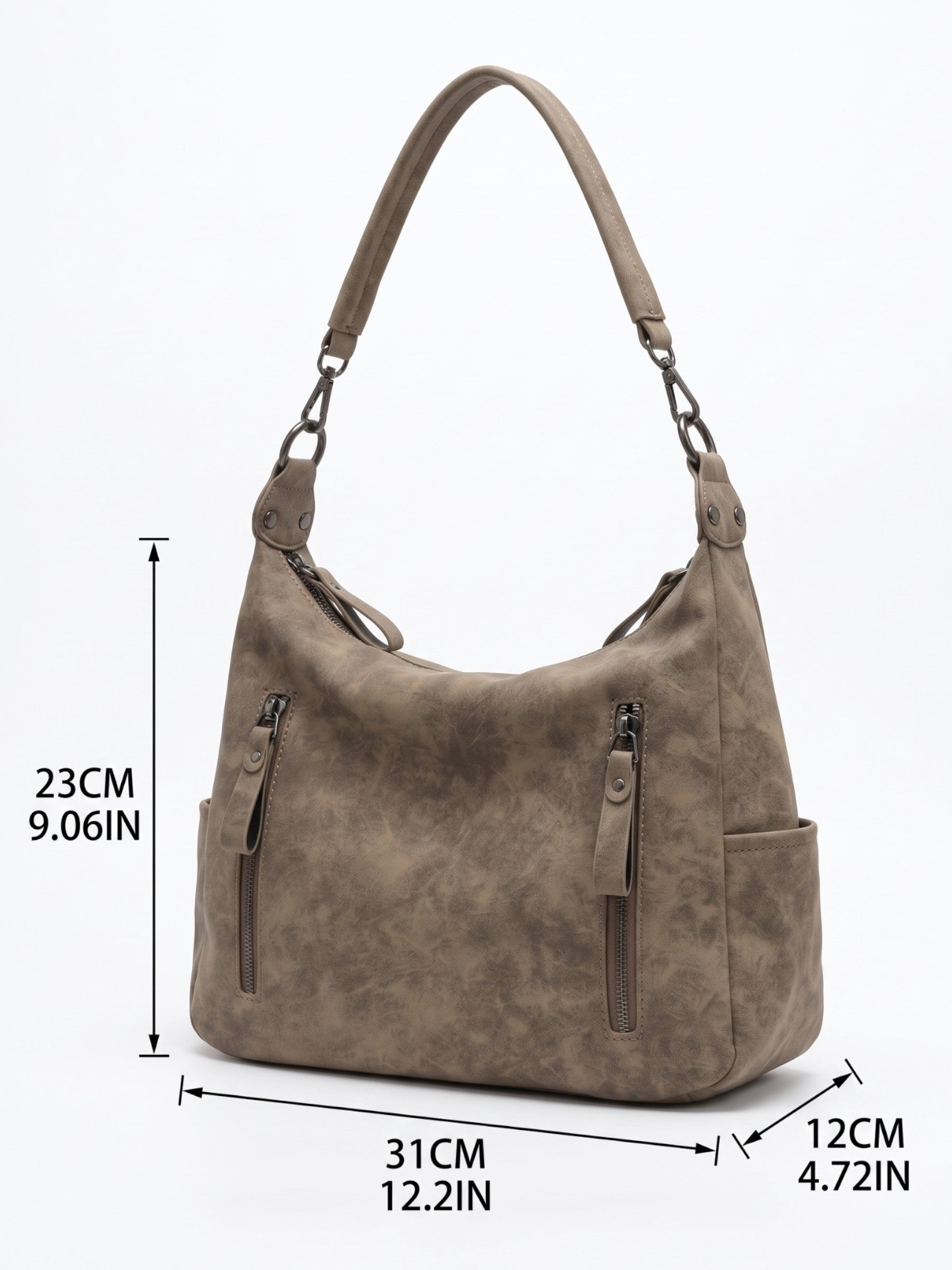 Sac Hobo Femme Multi-Poches Simili Cuir