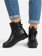 Bottines Femme Cuir Boucle Semelle Épaisse