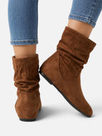 Bottes Suédine Femme Slouchy Mi-Mollet