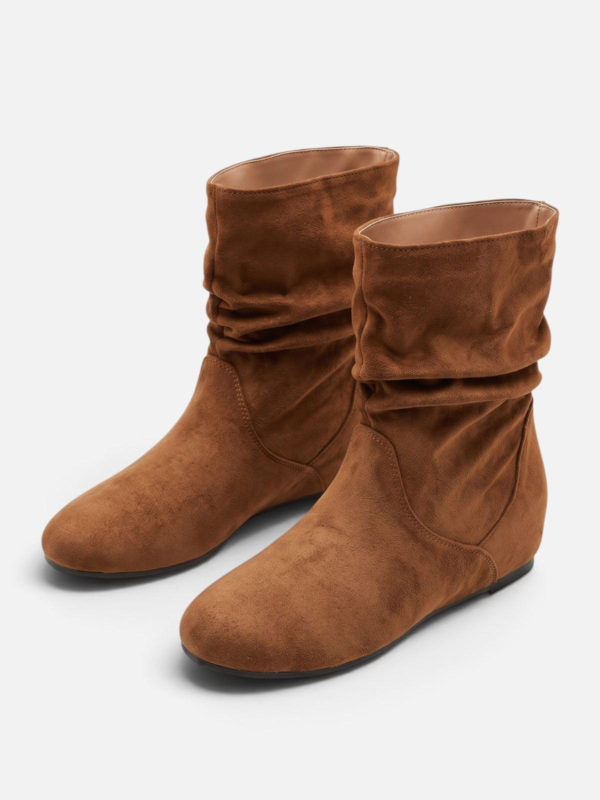 Bottes Suédine Femme Slouchy Mi-Mollet