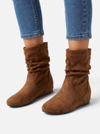 Bottes Suédine Femme Slouchy Mi-Mollet