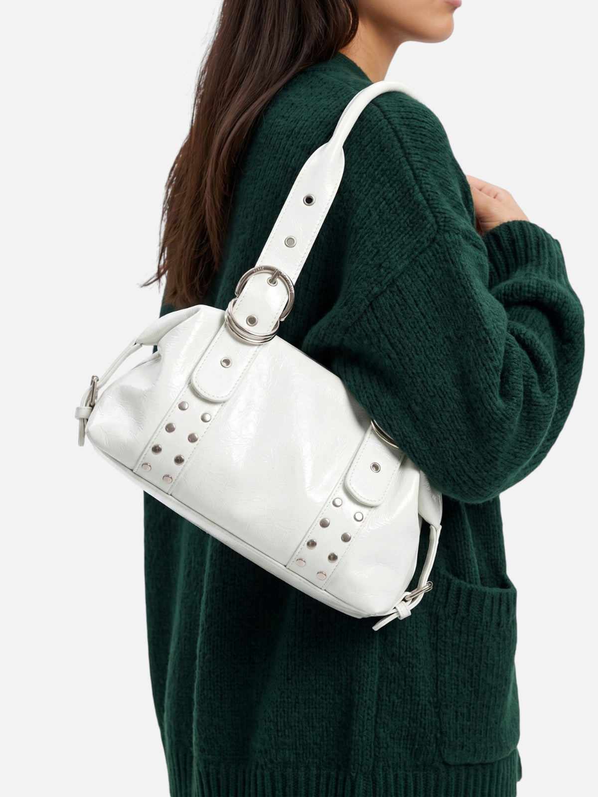 Sac Porté Épaule Femme Simili Cuir Clouté