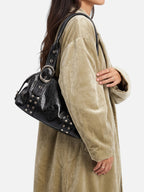 Sac Porté Épaule Femme Simili Cuir Clouté